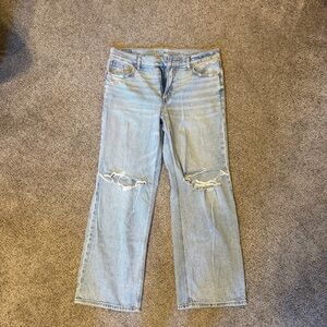 American Eagle Outfitters Light Blue Straight Leg Jeans